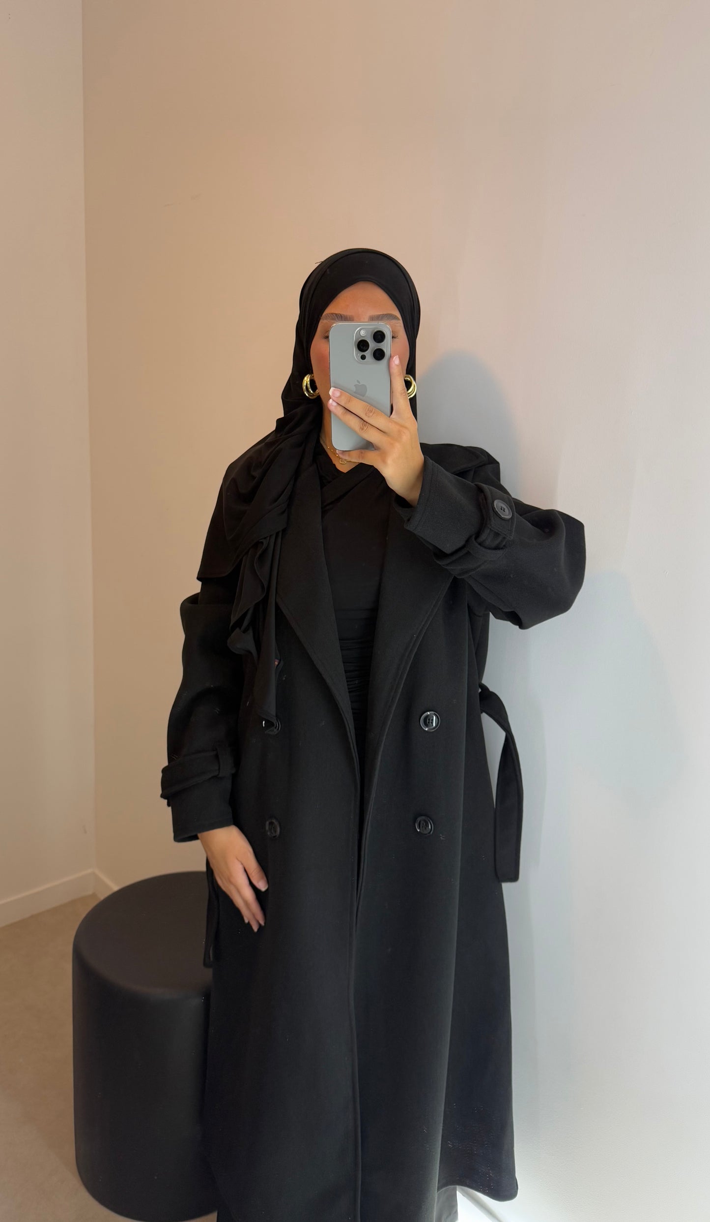 Manteau trench noir