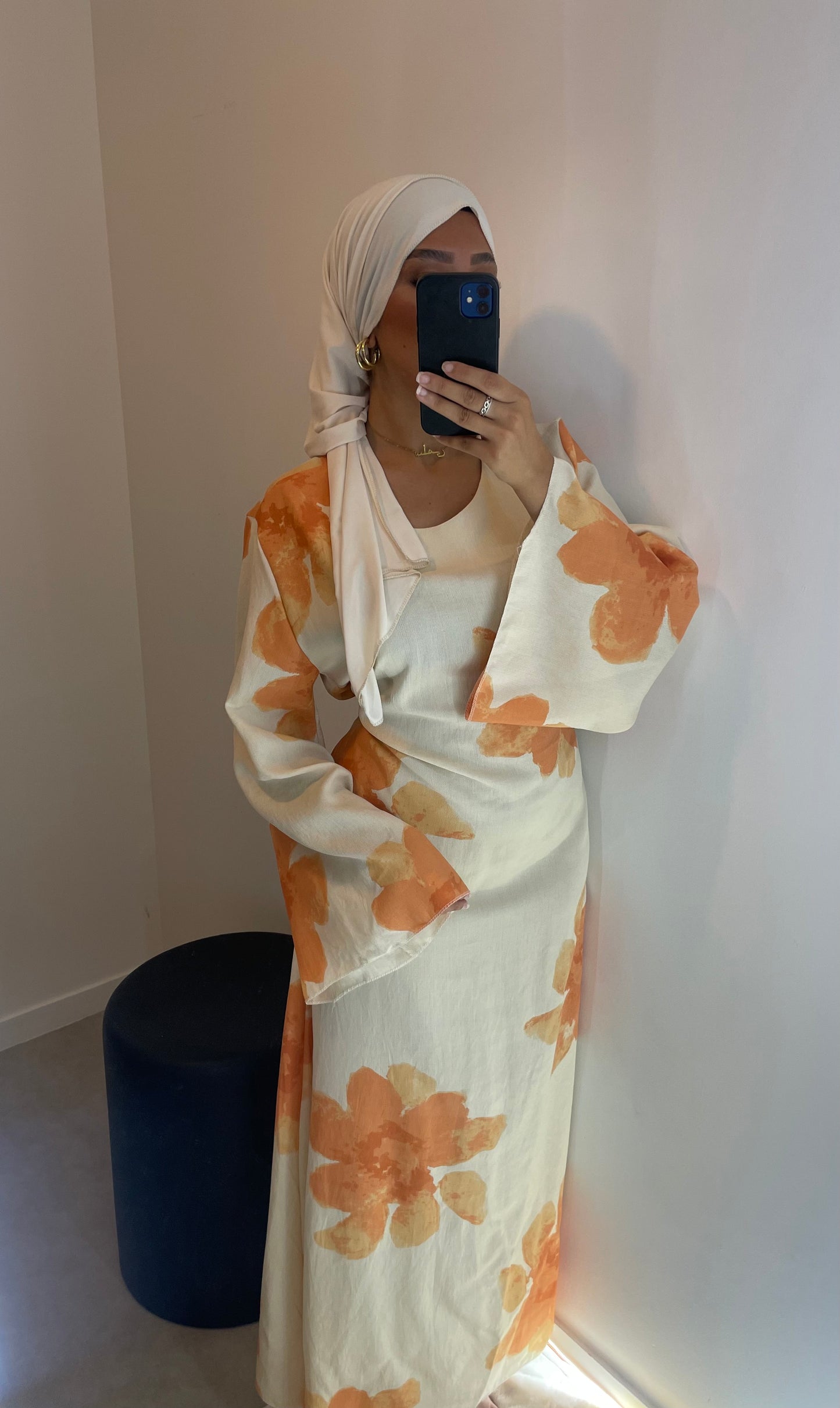 Robe fleurie ORANGE
