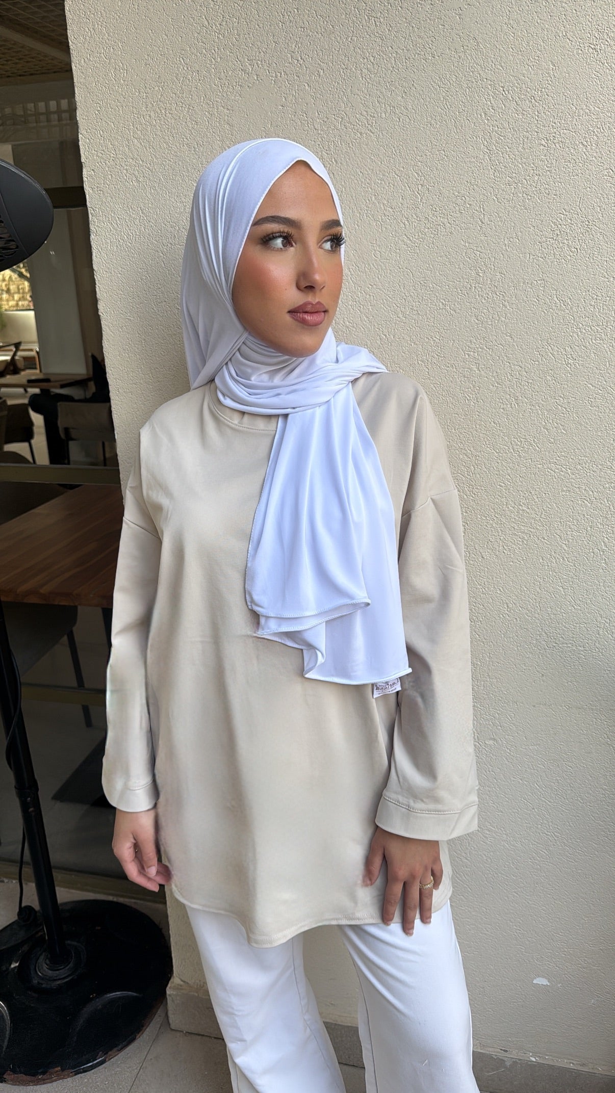 Tee shirt oversize crème