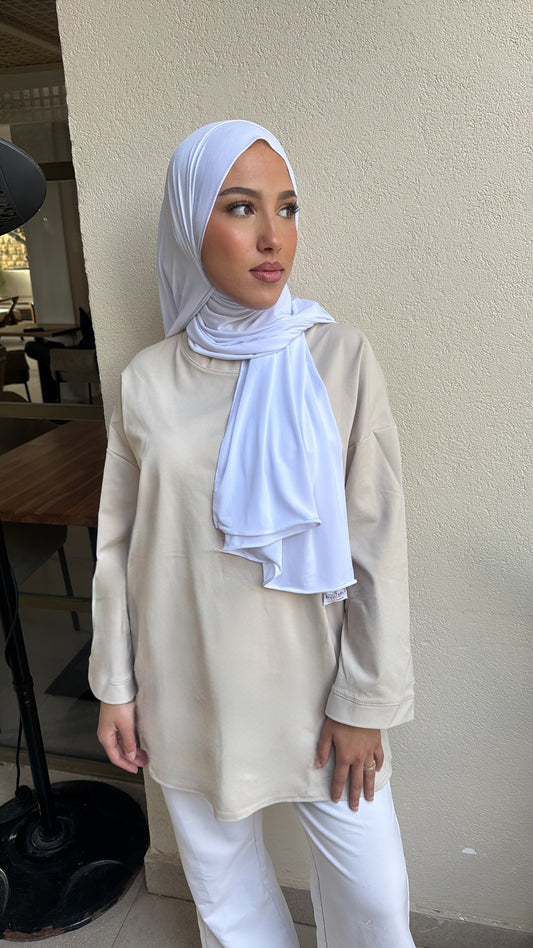 Tee shirt oversize crème