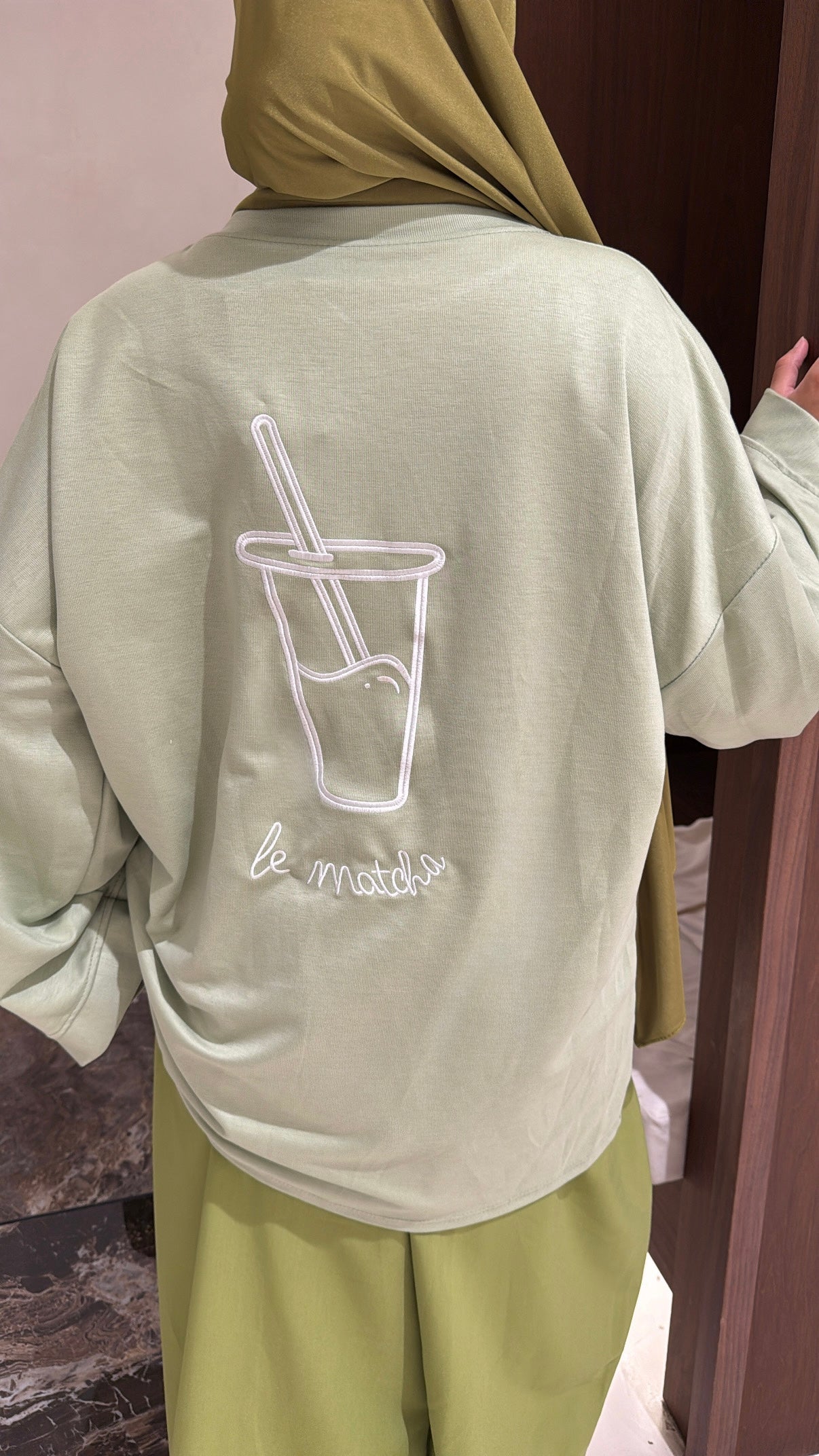 Tee shirt matcha vert