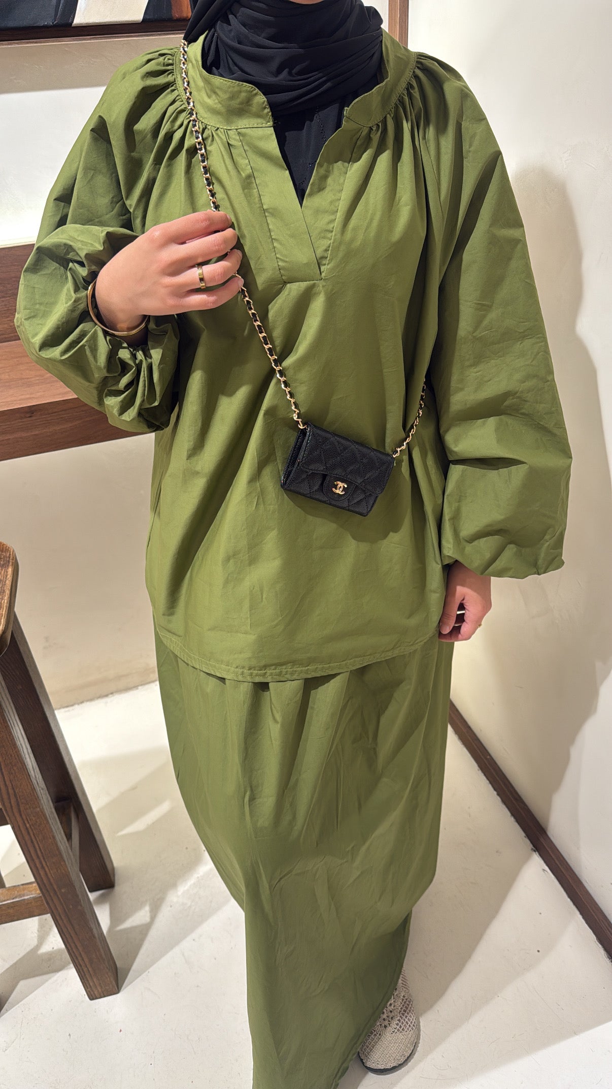 Ensemble jupe vert
