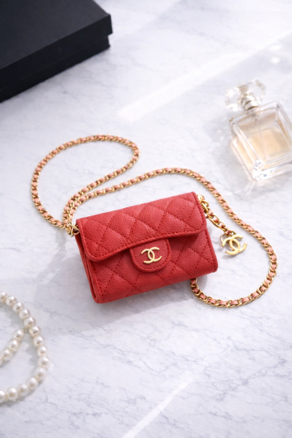 Mini sac cc rouge