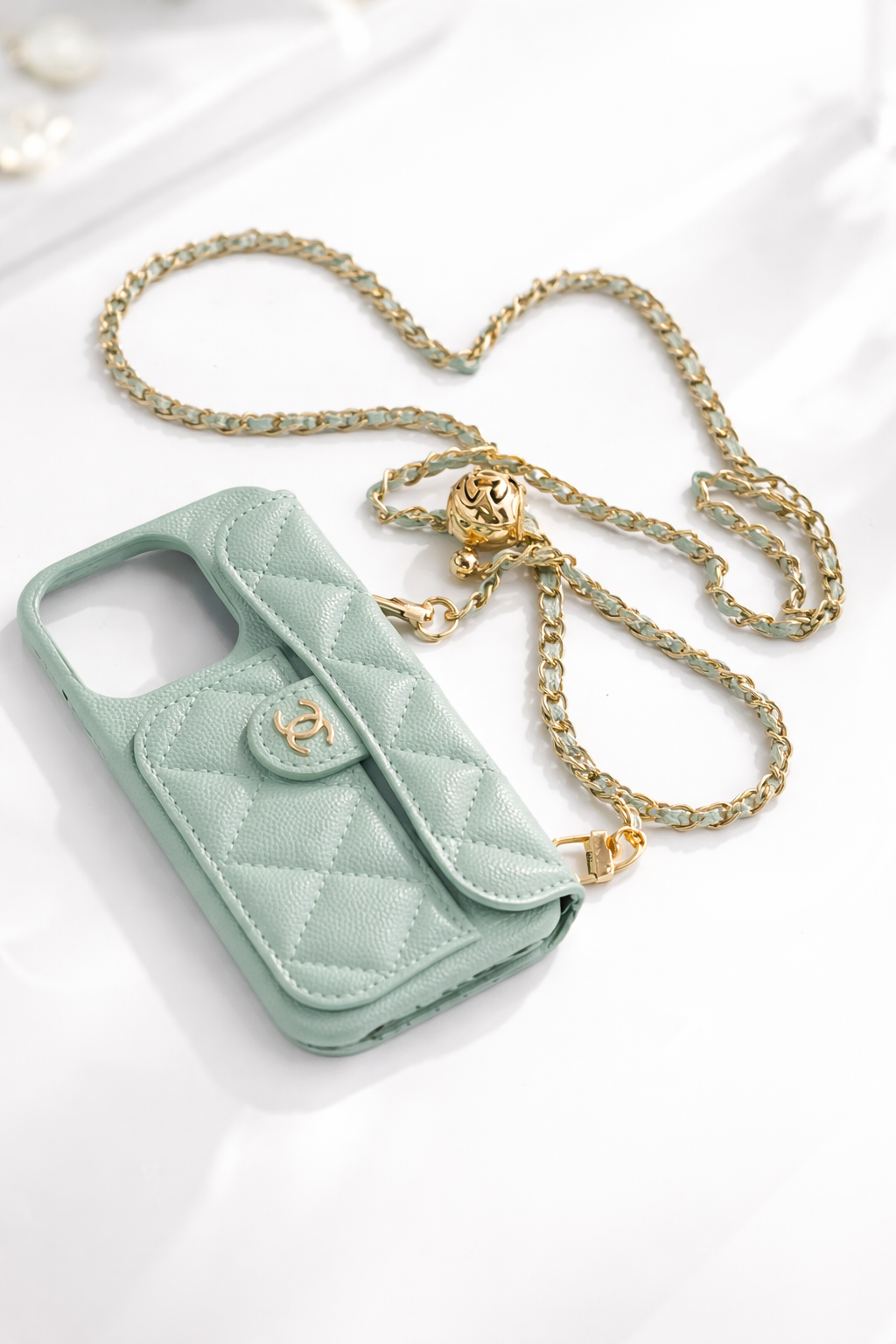 Coque de téléphone vert d’eau