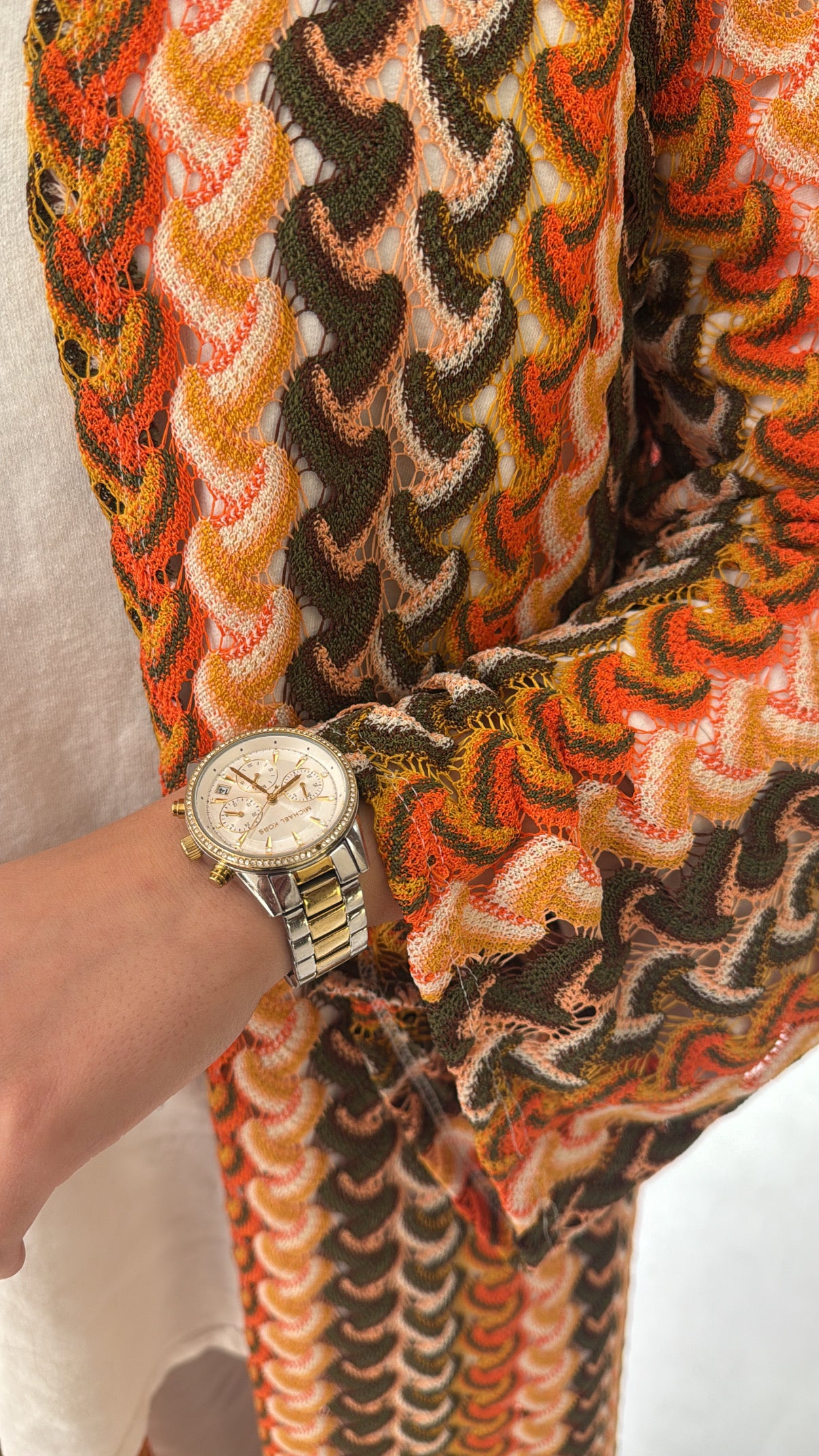 Kimono tricot tricolore