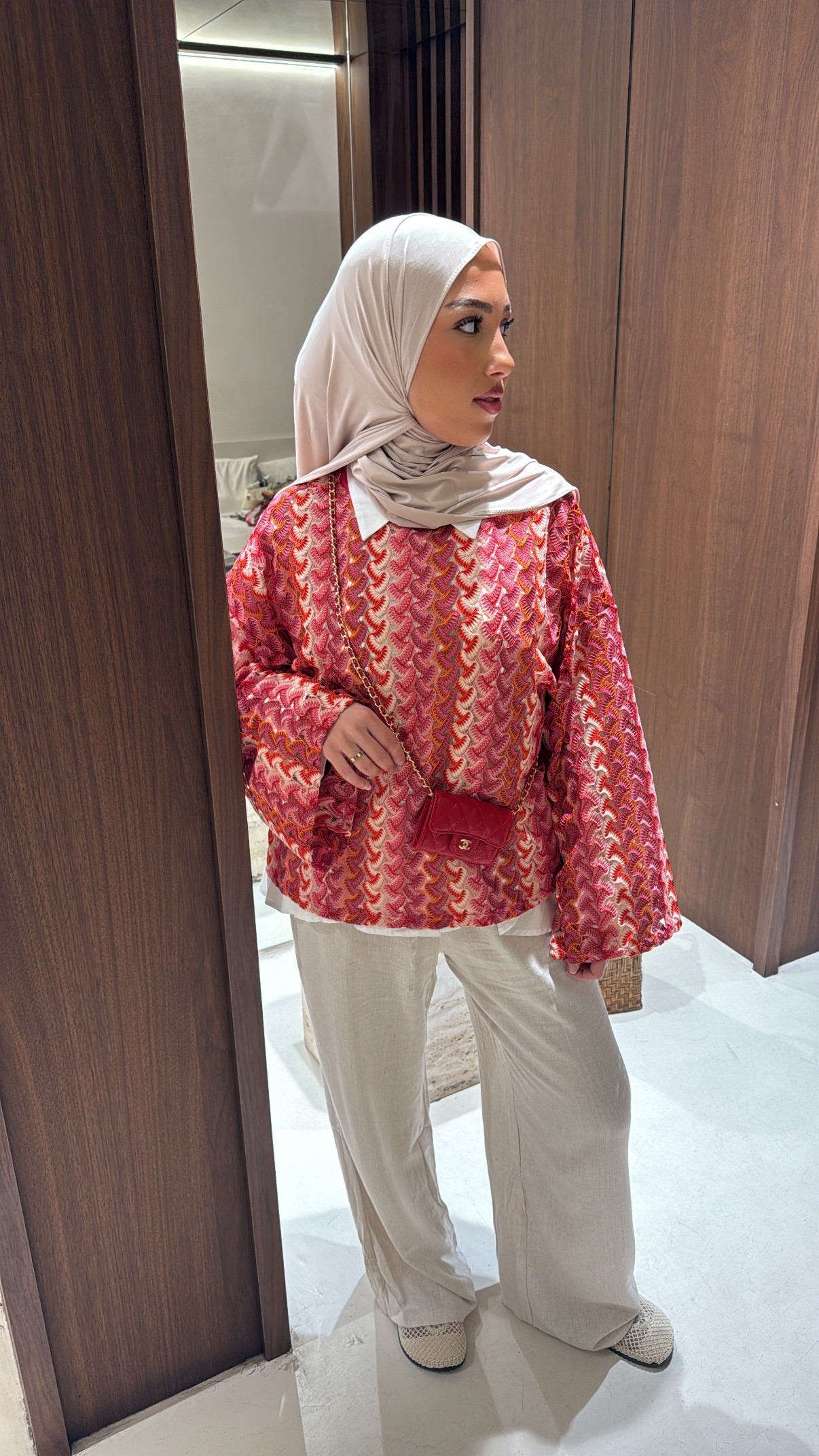 Haut tricot tricolore