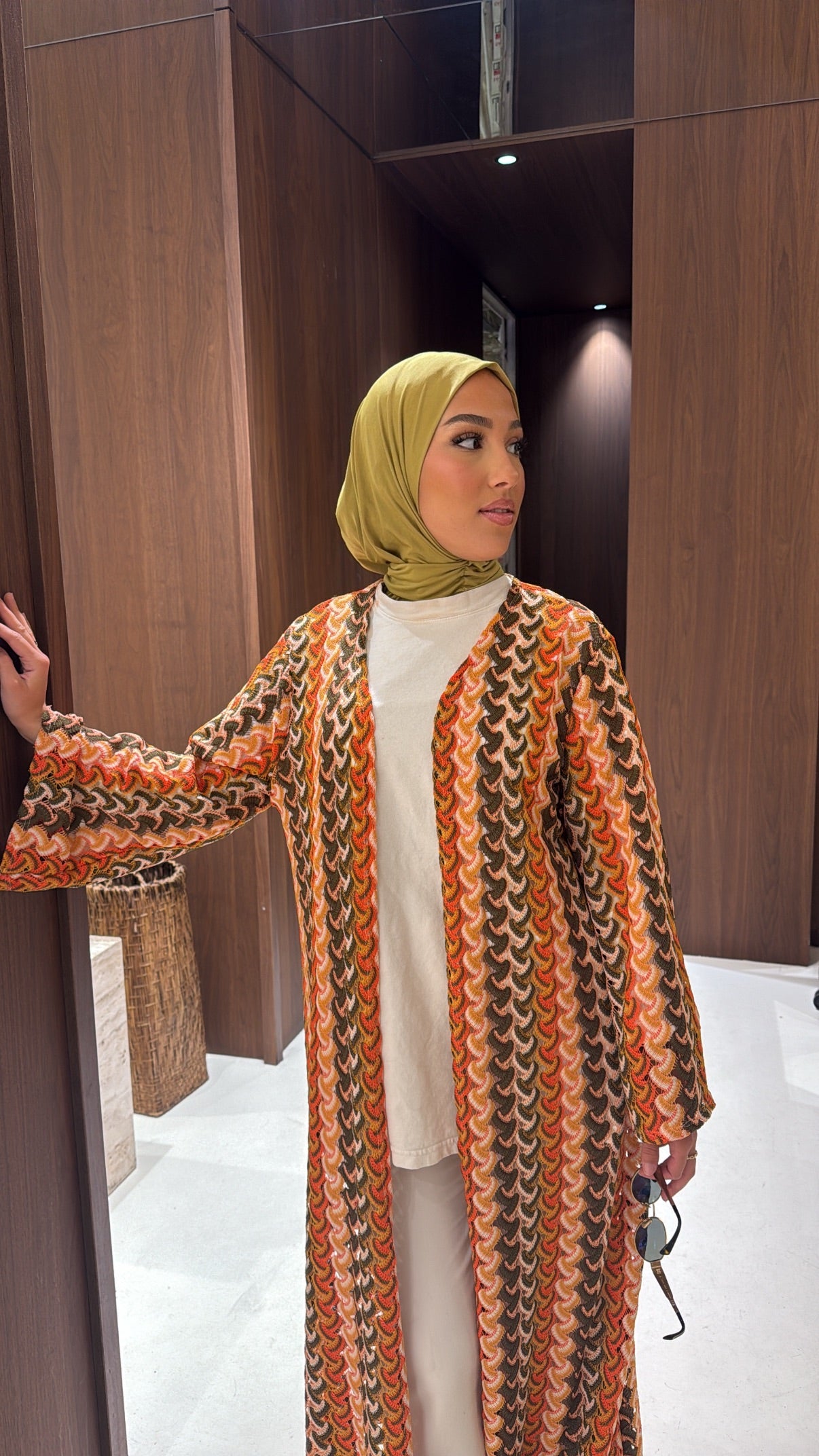 Kimono tricot tricolore