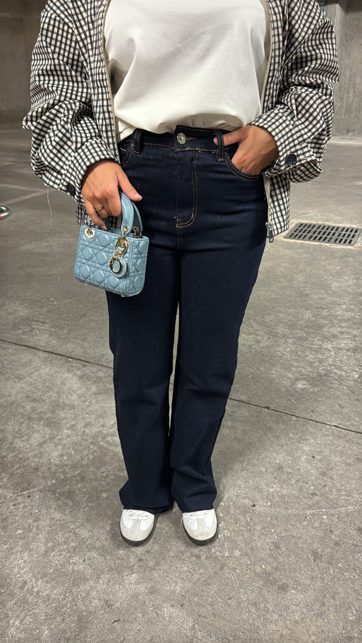 Jeans wide leg bleu foncé