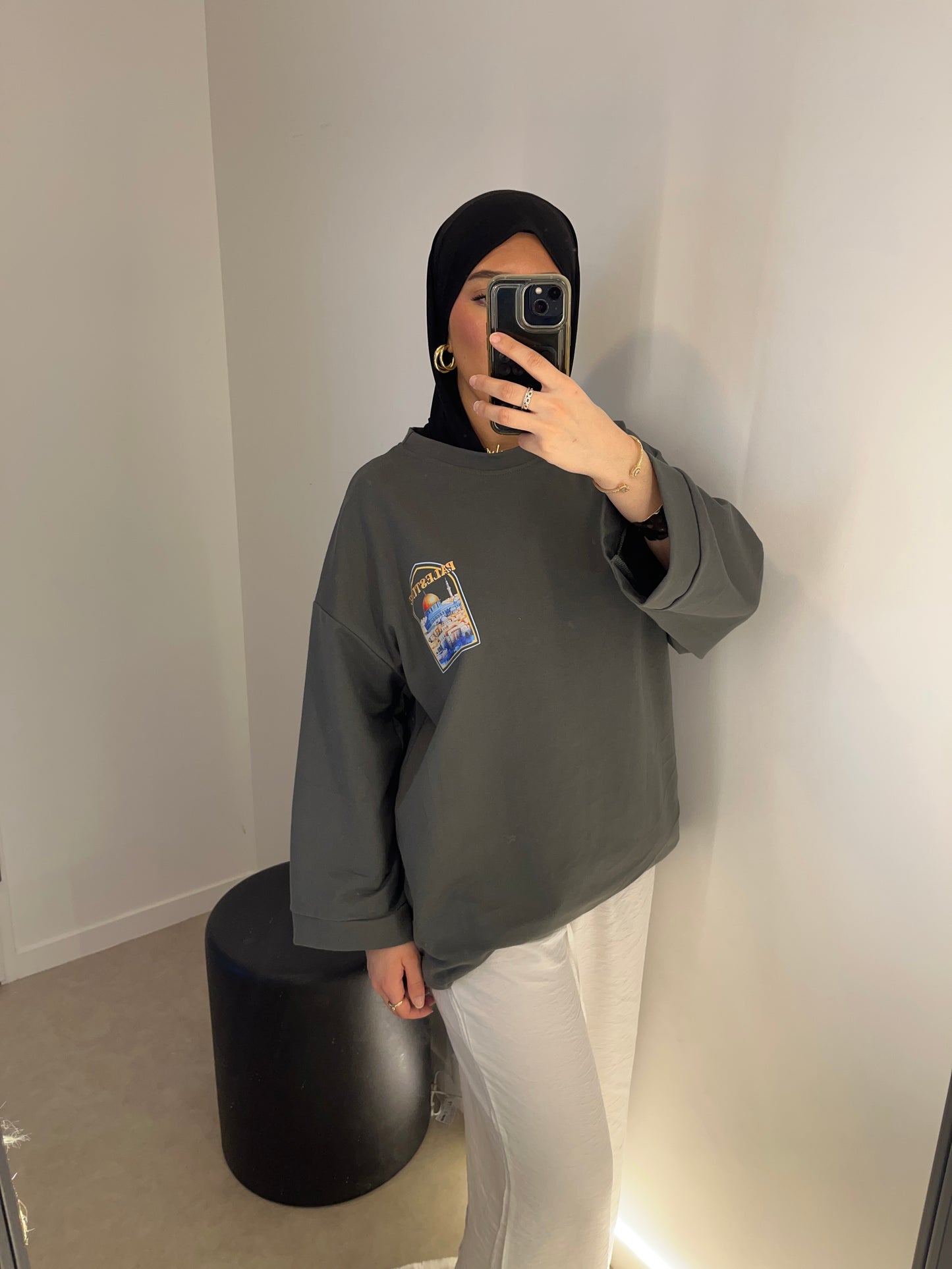 Tee shirt oversize kaki PALESTINE