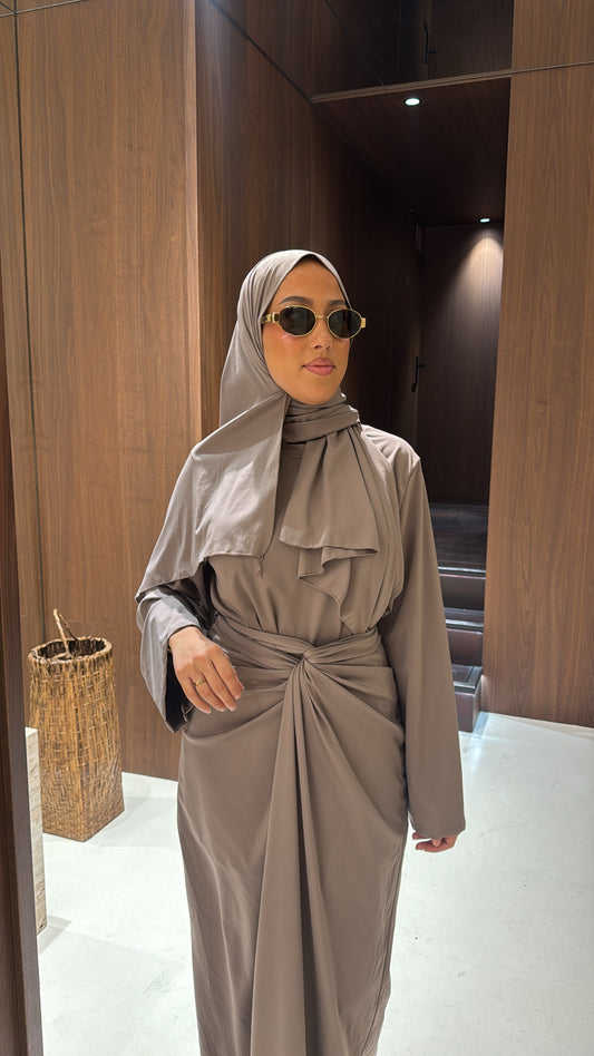 Burkini 4 pièces taupe