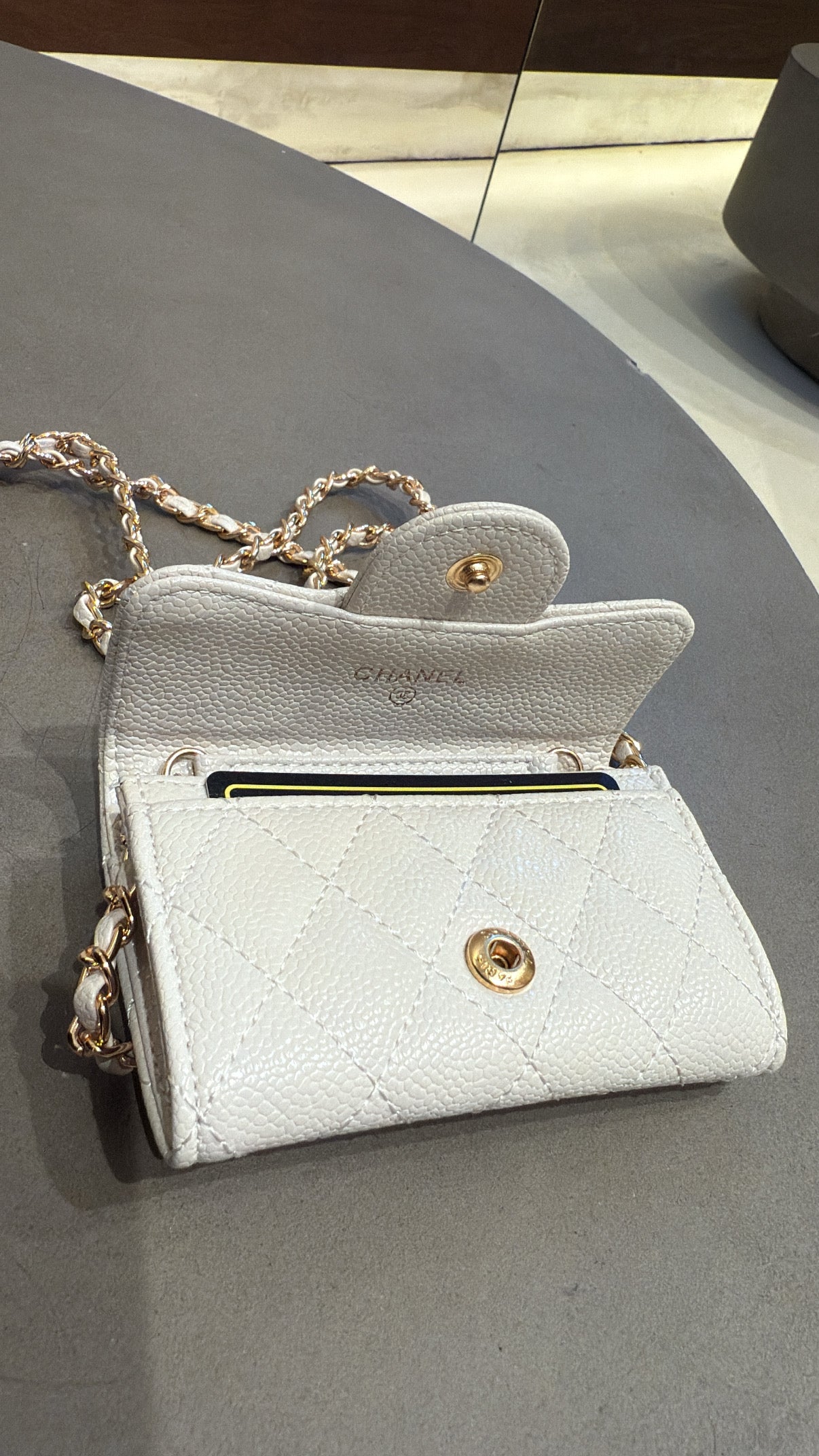 Mini sac cc crème