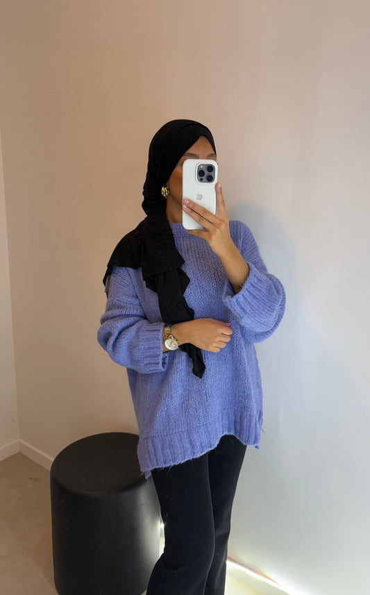 Pull oversize bleu