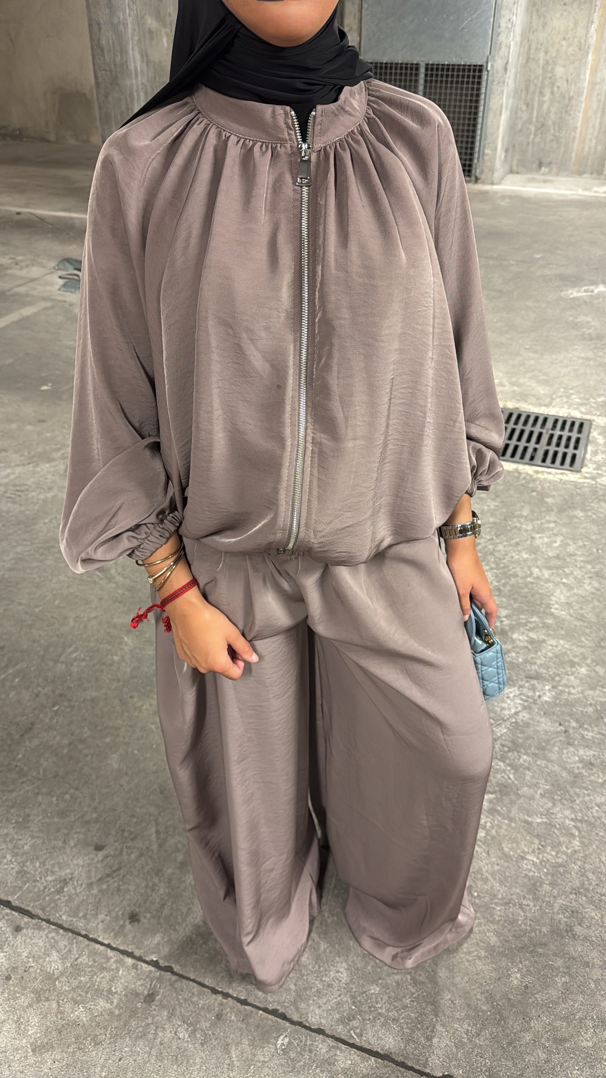 Ensemble taupe oversize