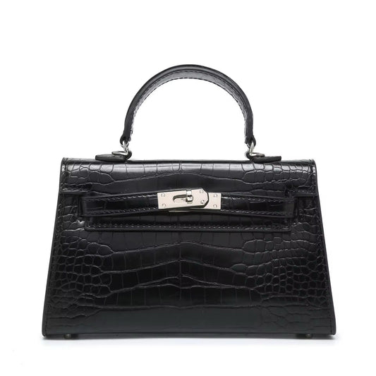Sac SELMA noir effet croco