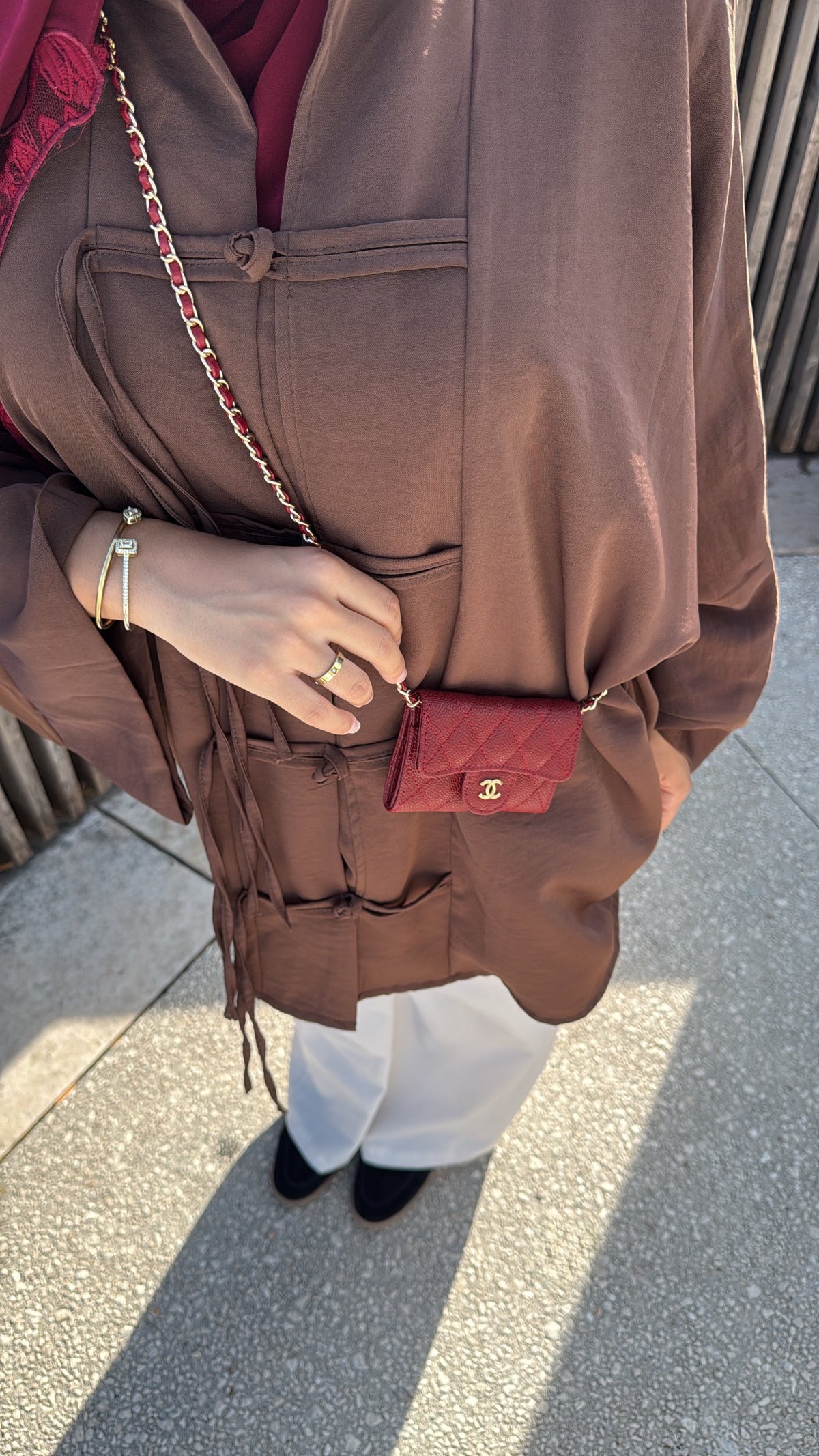 Haut kimono marron