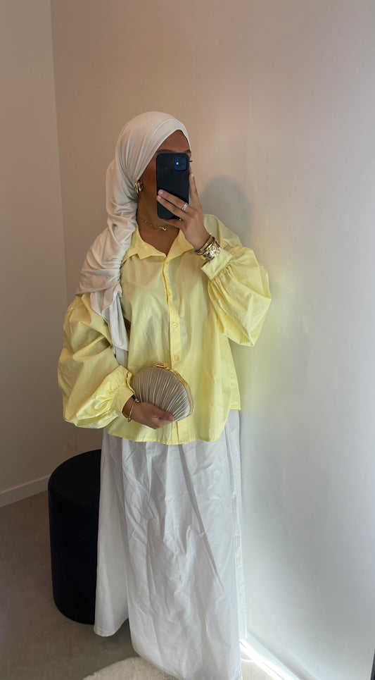 Chemise JAUNE bouffante