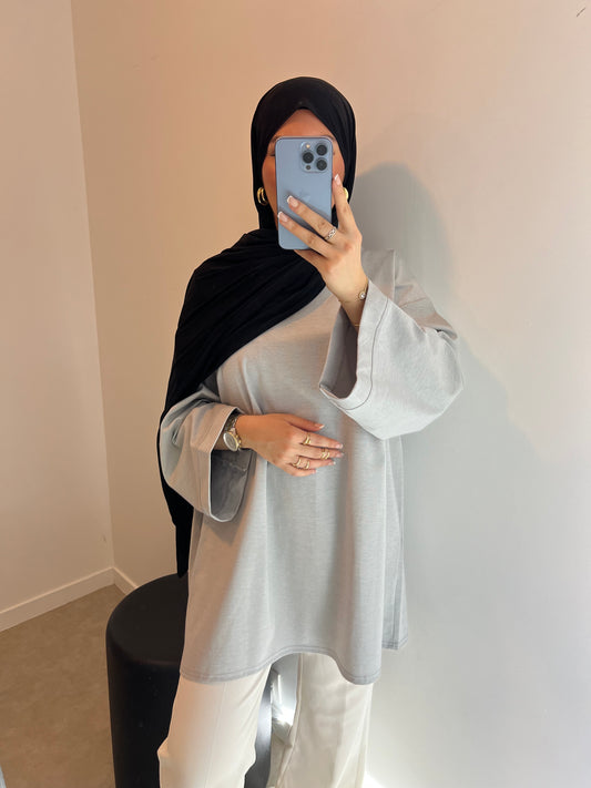 Tee shirt oversize gris
