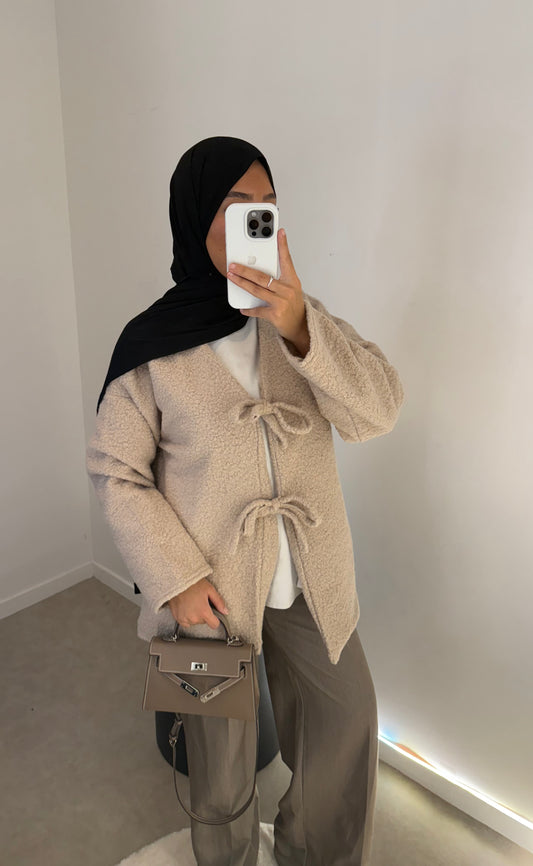 Pull à noeud beige