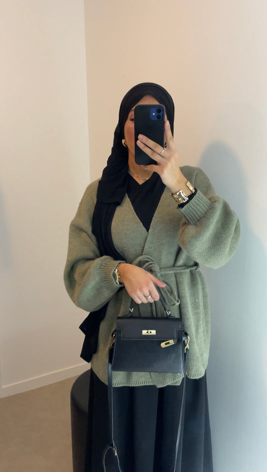 Gilet cache cœur vert