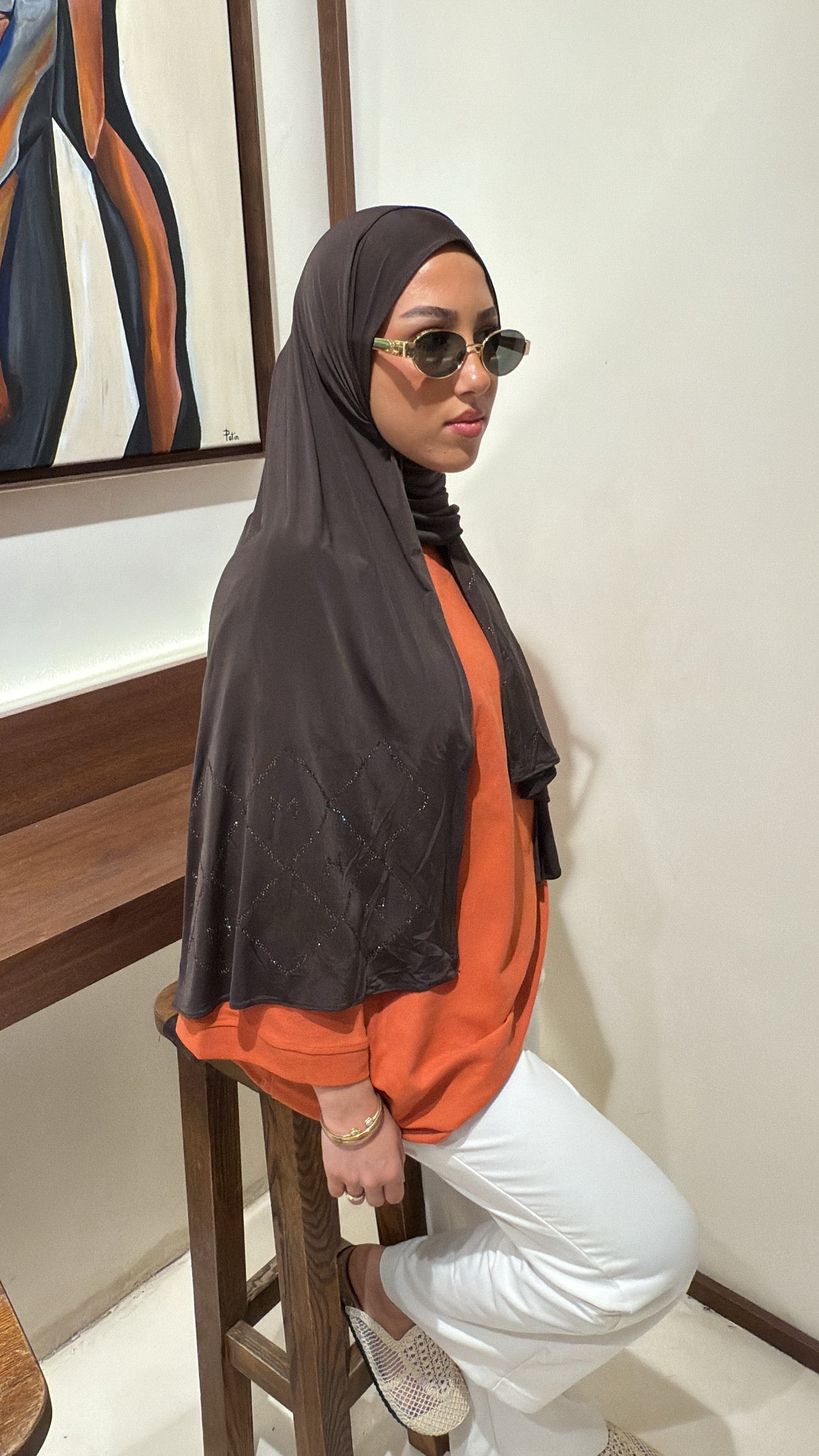 Hijab M marron