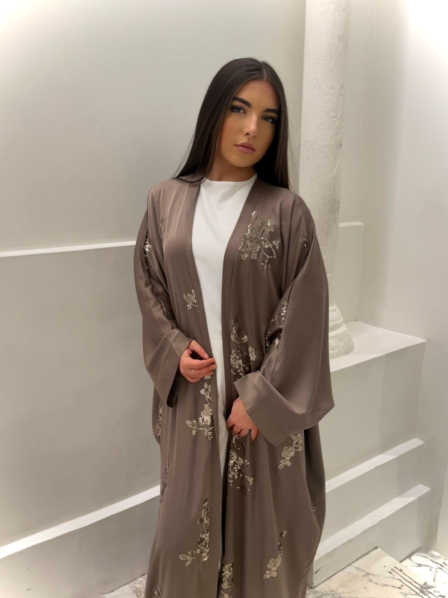 Kimono strass nude