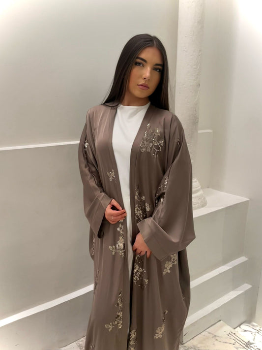Kimono strass nude