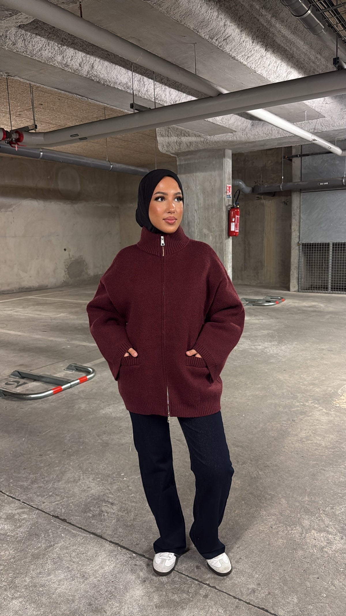 Gilet bordeaux en laine