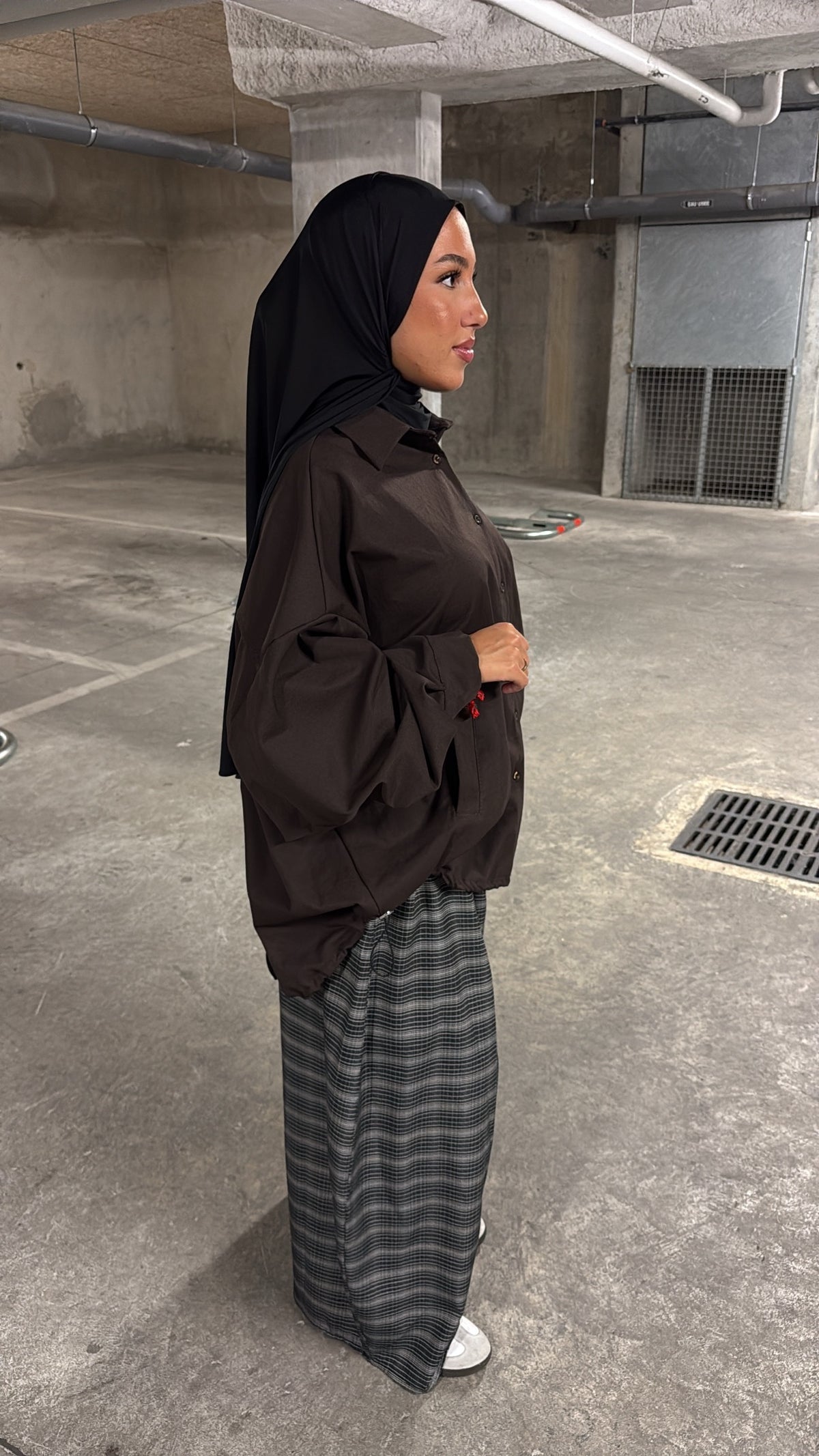 Chemise marron oversize