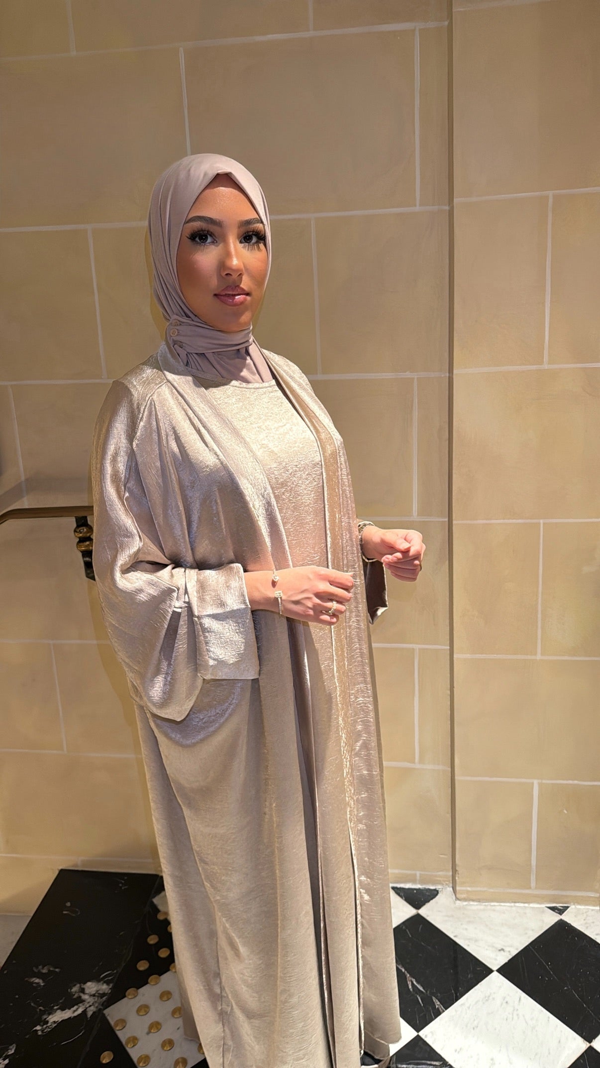 Ensemble kimono nacré