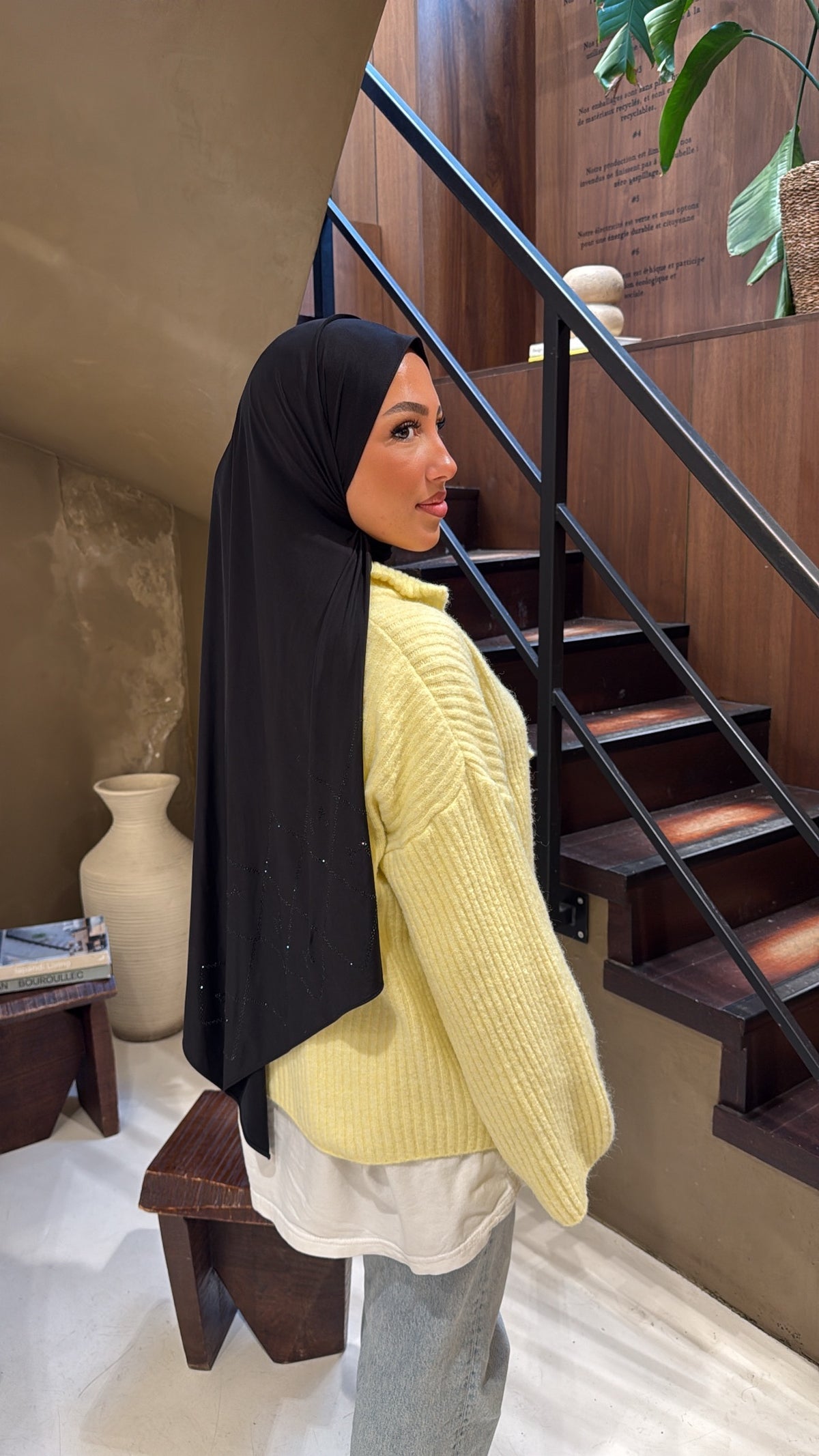 Gilet jaune en laine