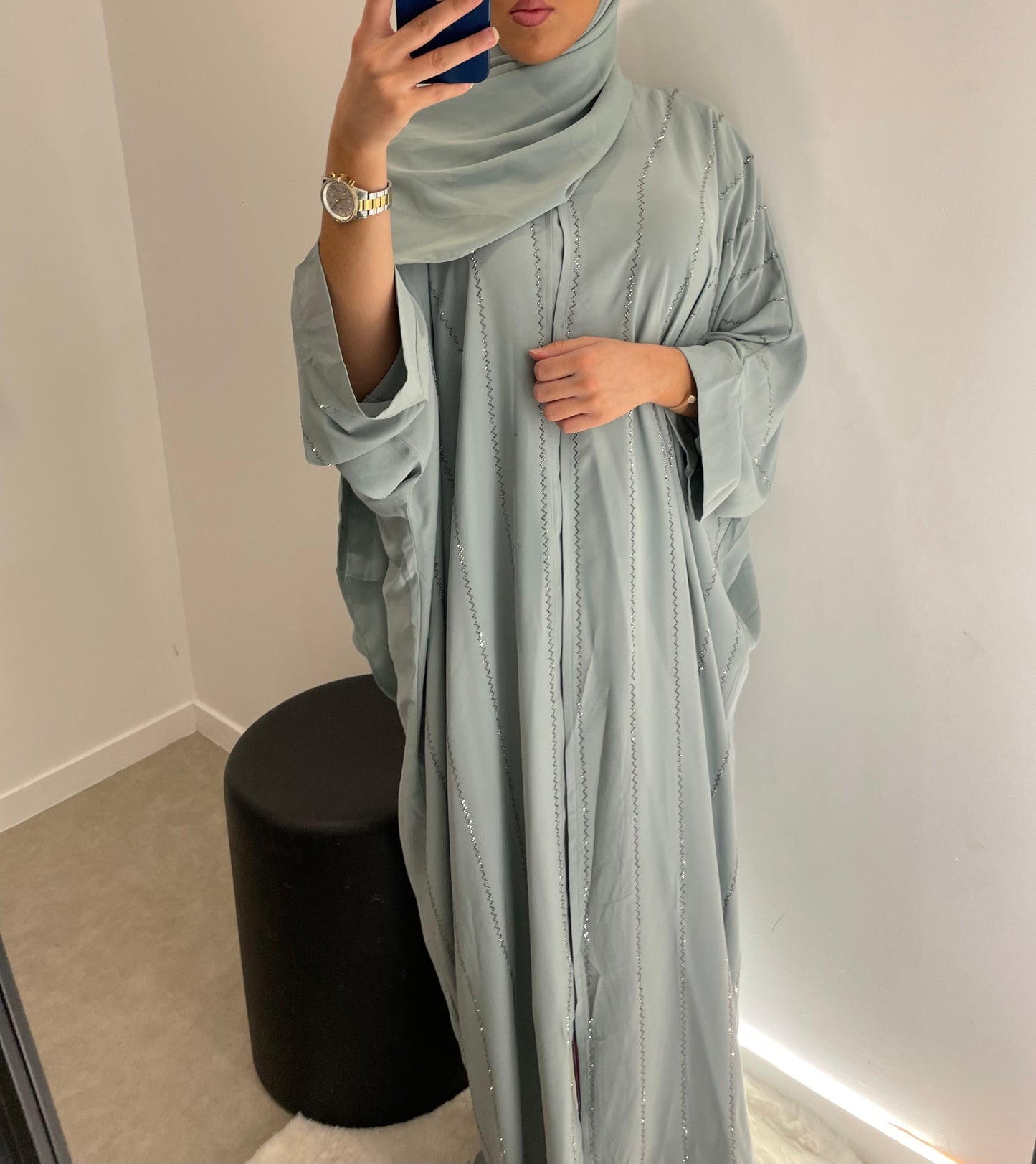 Abaya + voile turquoise