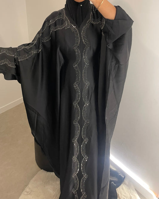 Abaya papillon noire
