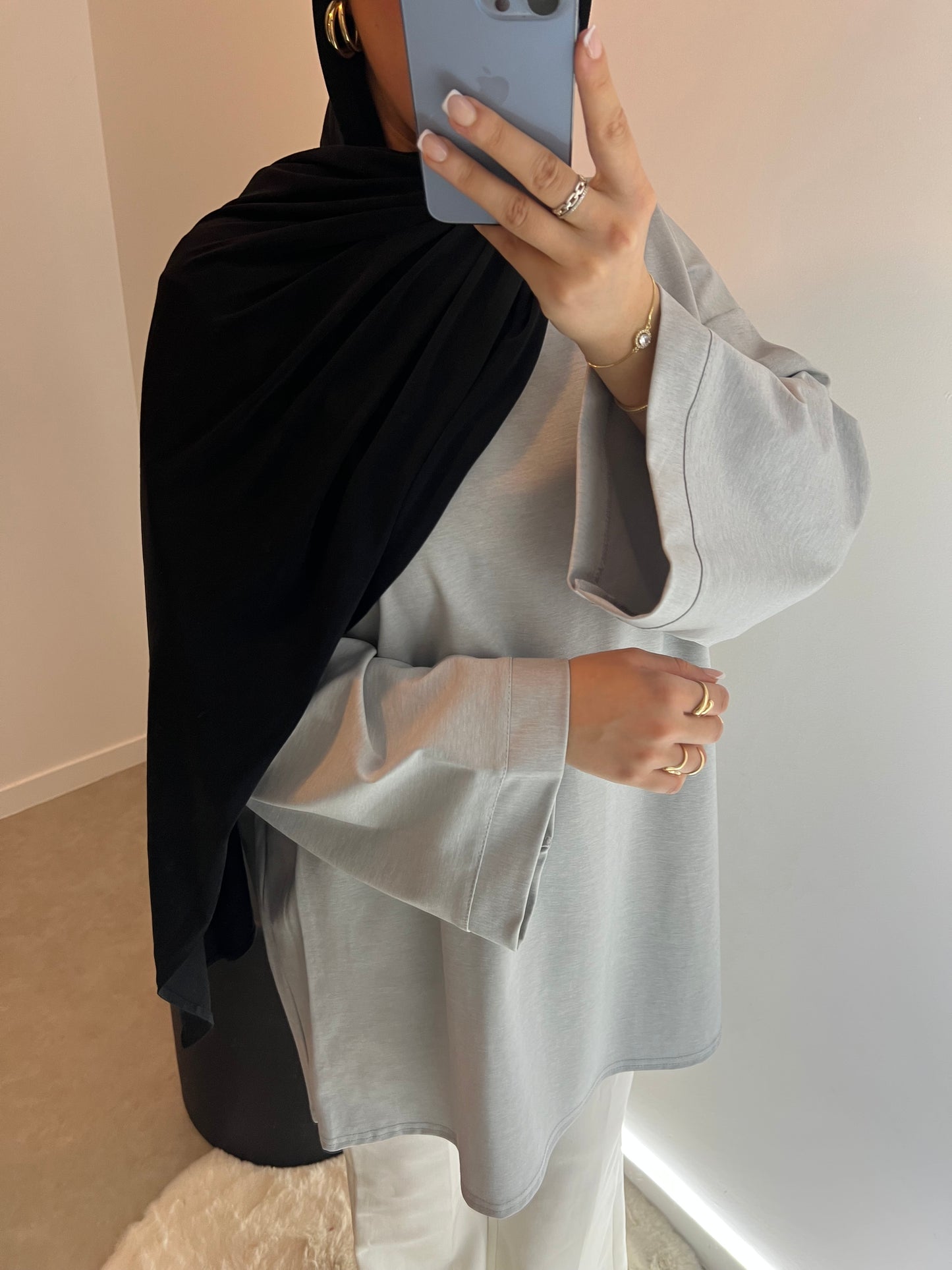 Tee shirt oversize gris