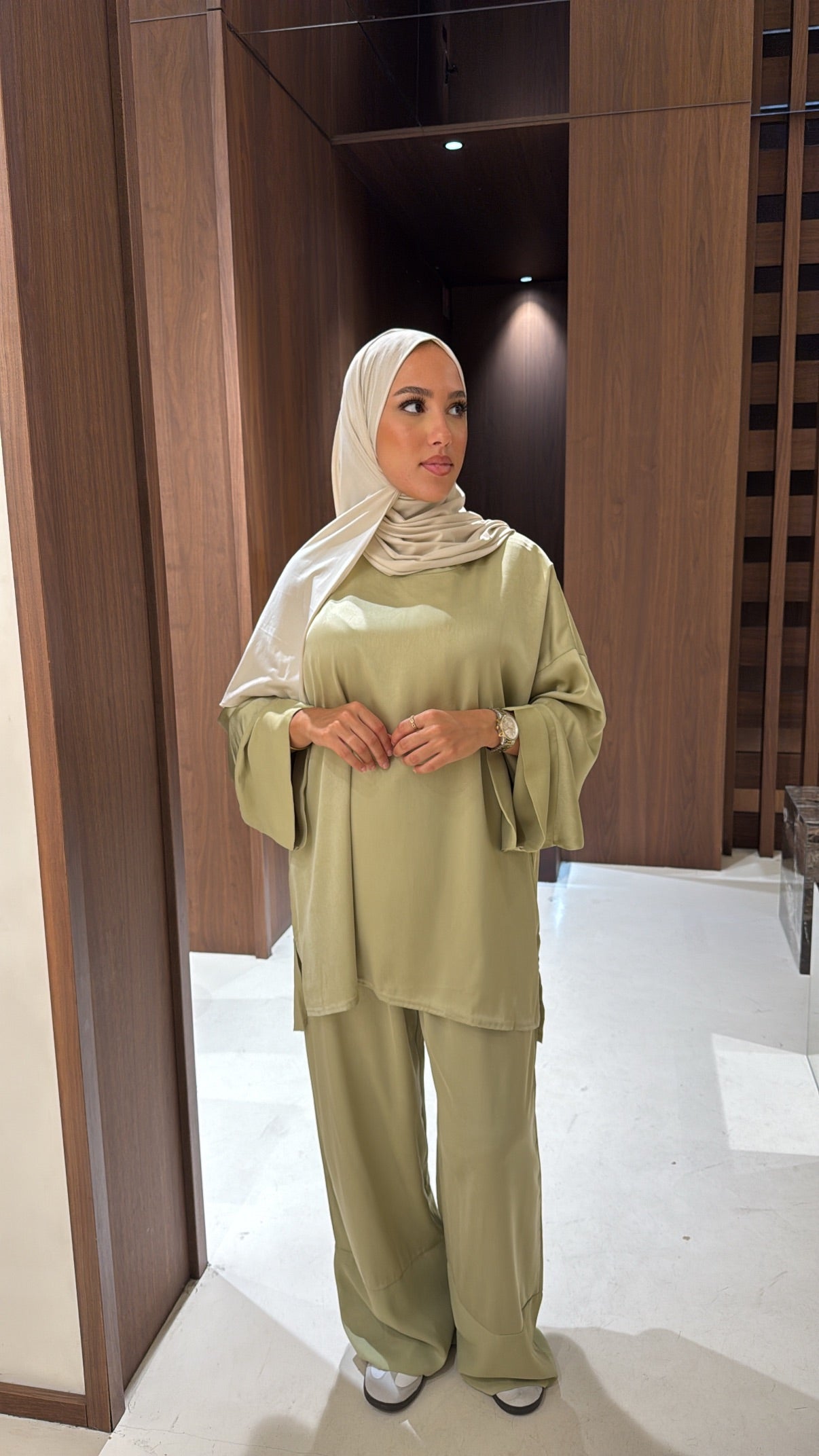 Ensemble satinée vert