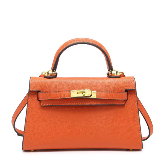 Sac SELMA orange détails doré
