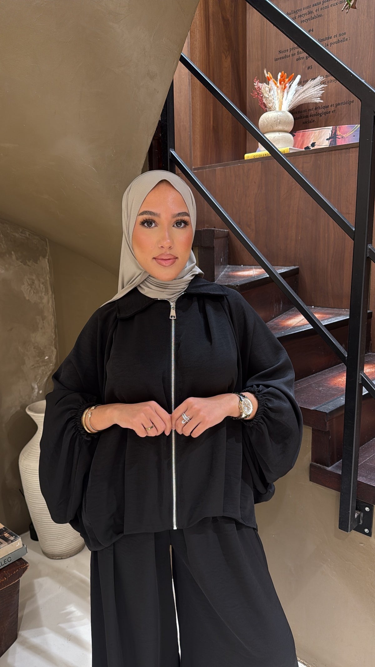 Ensemble noir oversize