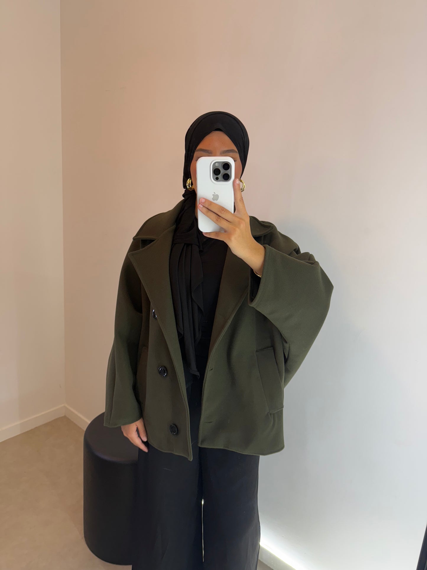 Manteau court vert