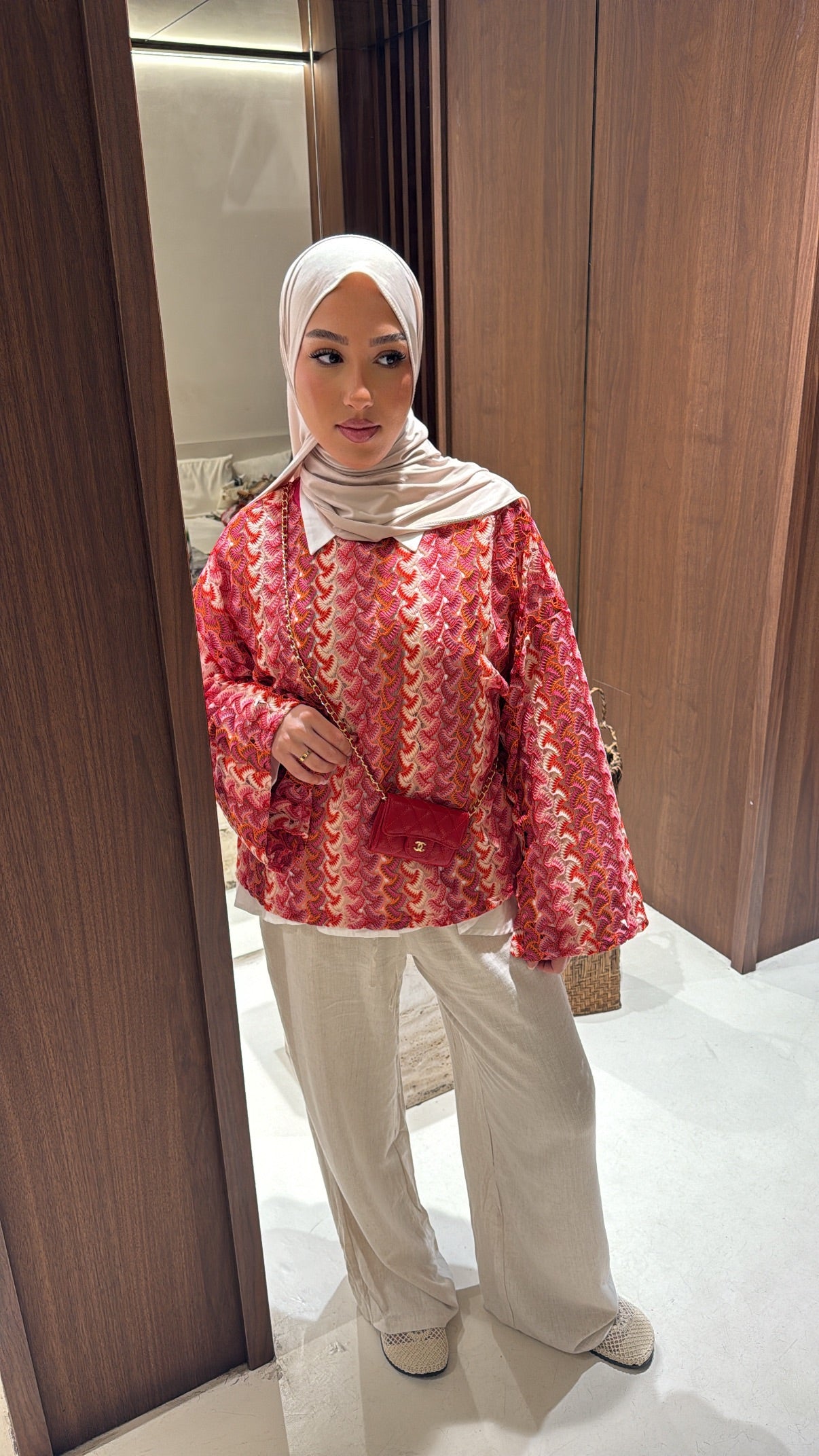 Haut tricot tricolore