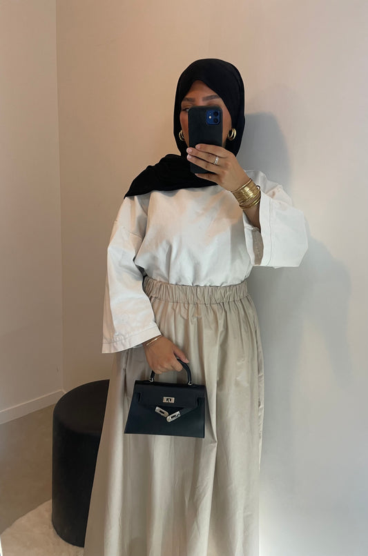 Jupe BEIGE avec poche