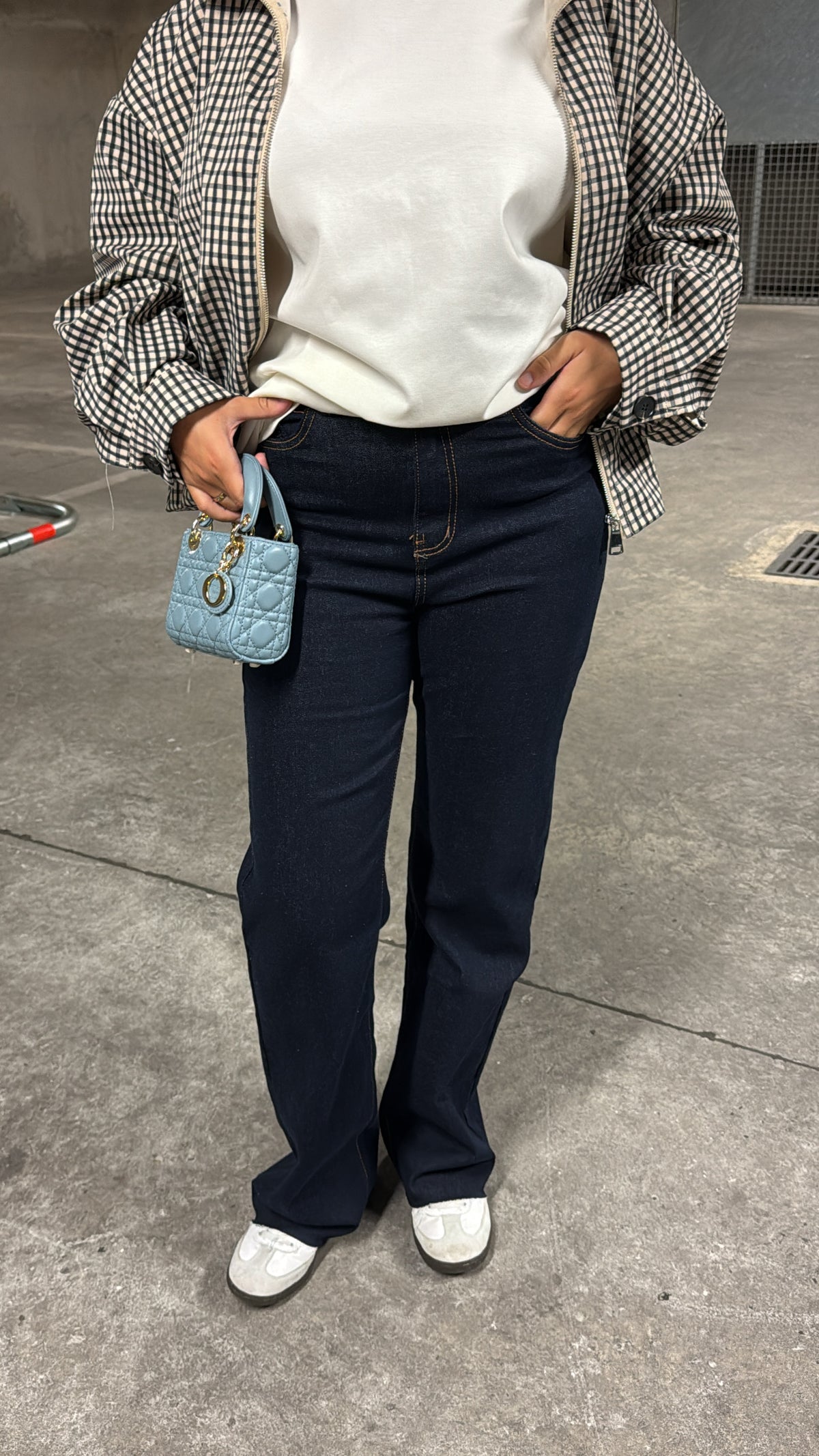 Jeans wide leg bleu foncé