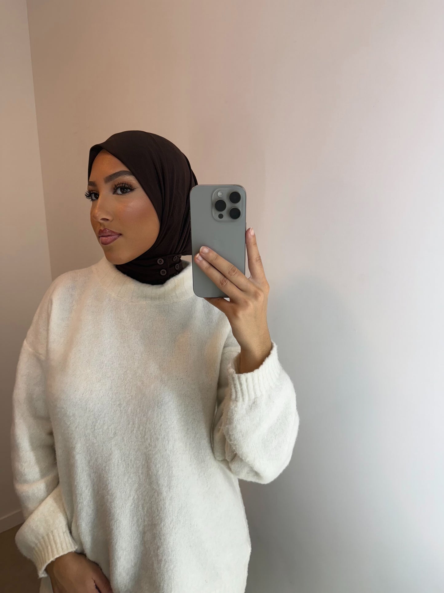 Hijab cagoule chocolat