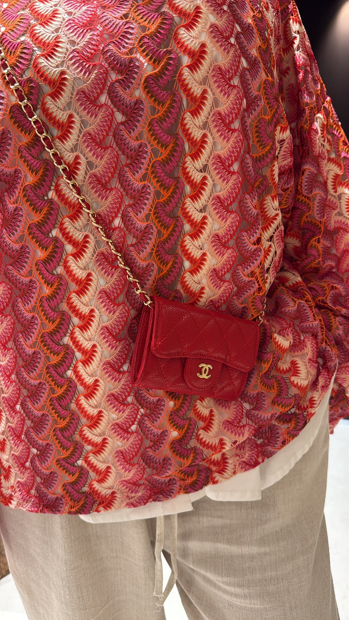 Haut tricot tricolore