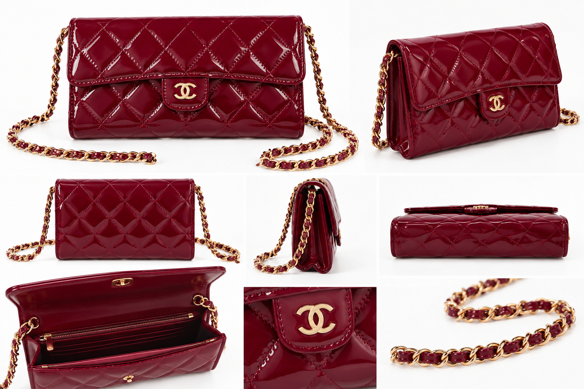 Sac medium bordeaux cc